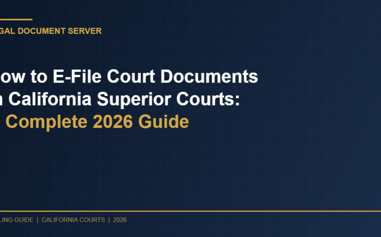 Guide to e-filing court documents in California superior courts in 2026