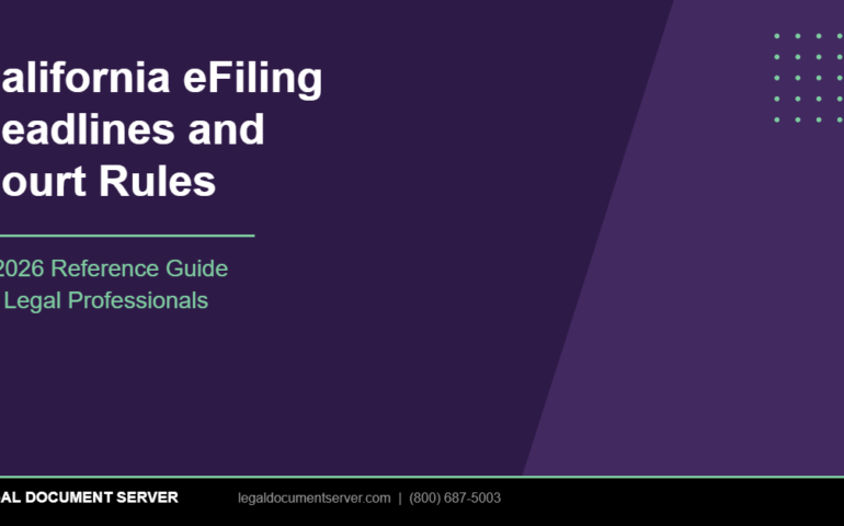 California eFiling Deadlines and Court Rules 2026 Reference Guide
