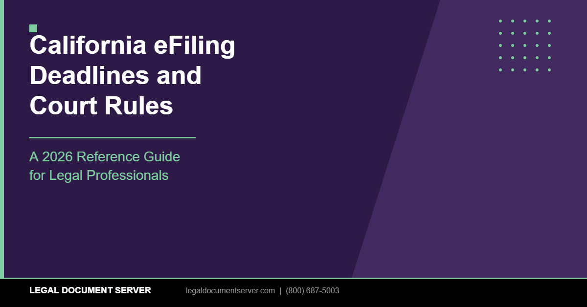California eFiling Deadlines and Court Rules 2026 Reference Guide