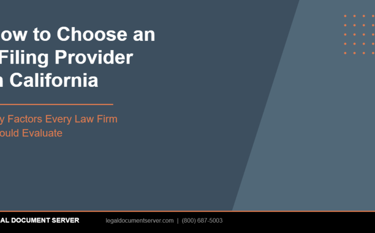 How to Choose an eFiling Provider in California