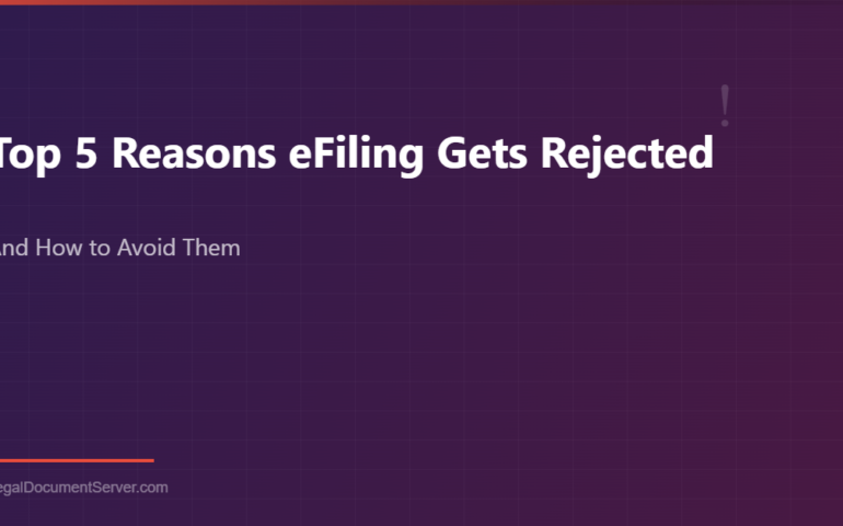 Featured Efiling Rejected - Legal Document Server